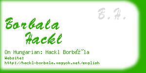 borbala hackl business card